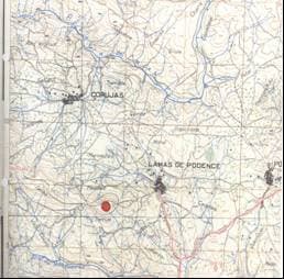 Fig. 1 localização da capela de NS do Campo CMP folha 64 esc.: 1:25.000