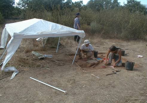 (aspecto da escavação da rocha do sector"B")